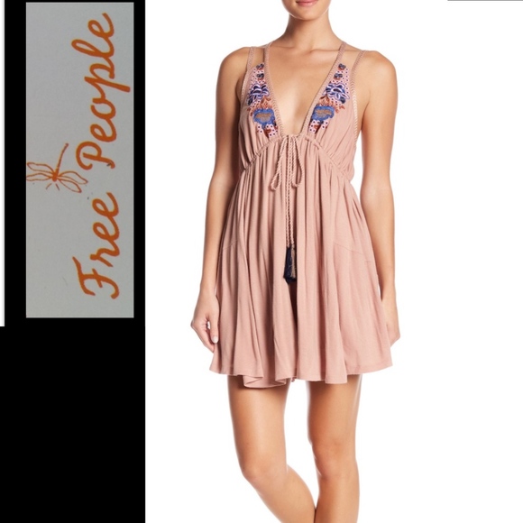 Free People Dresses & Skirts - Free People Lovers Cove Embroidered Tassle Dress
